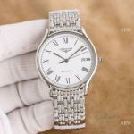 Swiss Copy Longines Lyre 38.5 mm Stainless Steel White Roman Watches